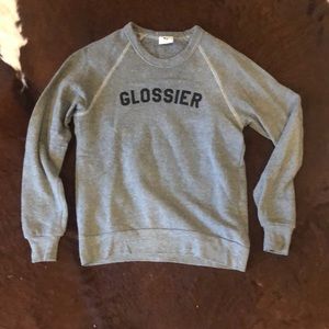 Glossier sweatshirt small grey